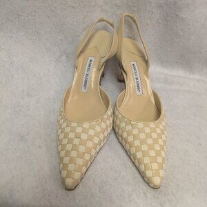 Women's Manolo Blahnik Carolyne Kitten Heels Size 40 (US Size 10)